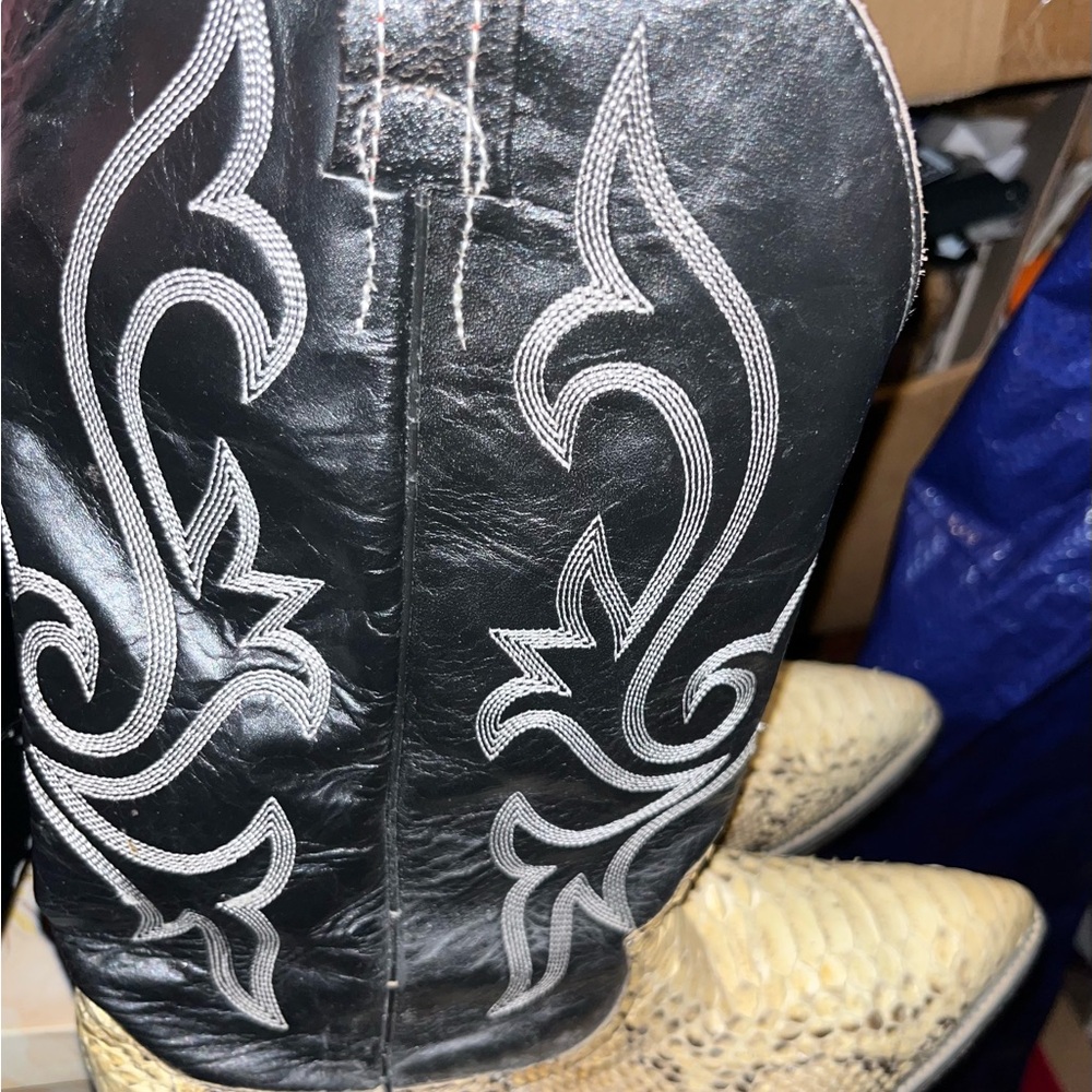 Botas El Bronco Snakeskin Cowboy Boots Size 6.5